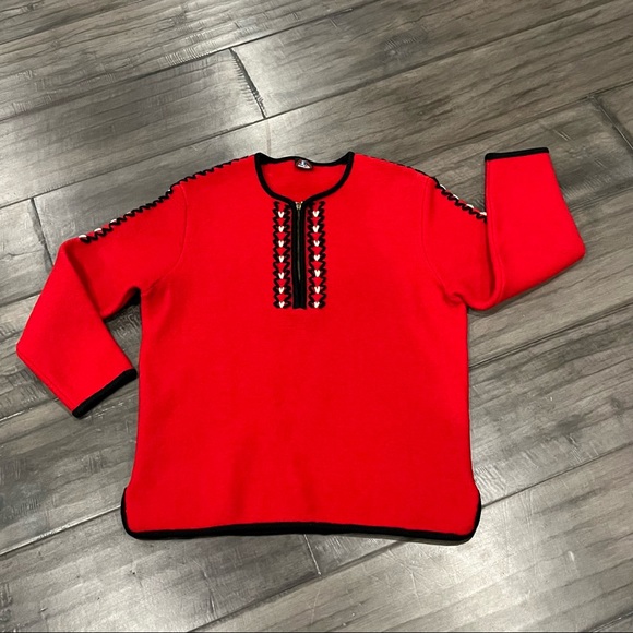 Bergland Austria Tiroler Sport Vintage Wool Pullover Sweater - Size Medium - Picture 8 of 15